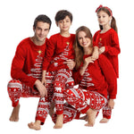Pyjama Noel Famille Sapin de Noel Guirlande Rouge