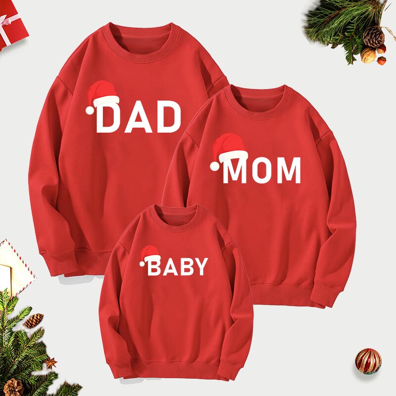 Père Noël Pull Noel Mere Fils Pull Noel Papa Maman Bebe