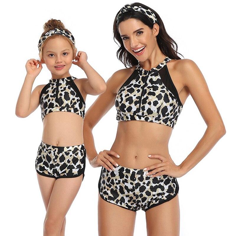 Maillot De Bain Mère Fille Assorti - Bikini 2 Pièces Fille 2-12 Ans Et Maman, Fleur, Confort Plage Piscine