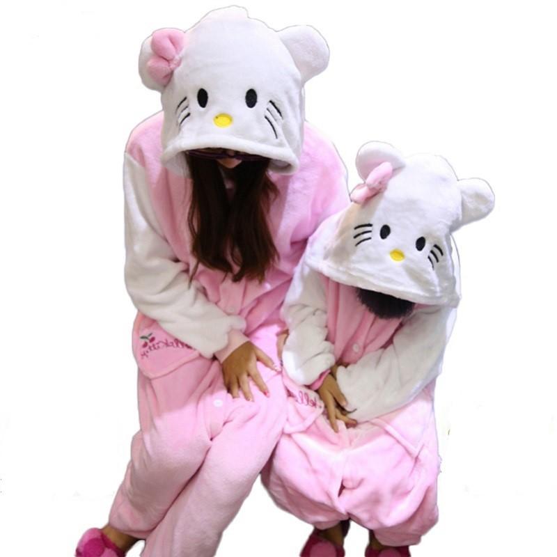 Combinaison à Capuche Hello Kitty Pour Filles - En Polaire Douce, Rose, Fermeture éclair Complète, Poignets/chevilles Côtelés