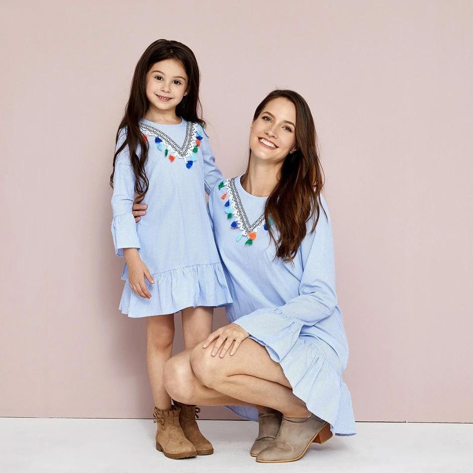 Robe Mere Fille Bleu Mon Mini Moi - Main Image