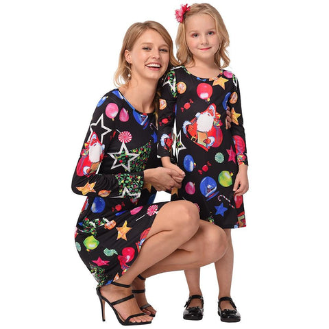 Robe de réveillon assortie mère-fille