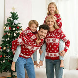 Pull de noël famille flocons de neige