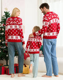 Pull de noël famille flocons de neige