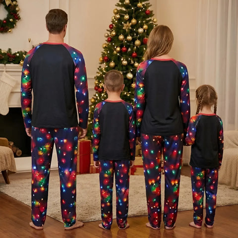 Pyjama Noel Famille Sapin lumineux