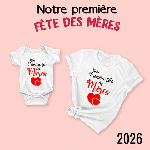 Tenue Assortie Maman Bébé – Première Fête des Mères