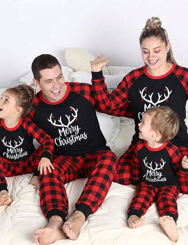 Pyjama De Noel Famille Noir