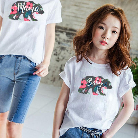 Tee shirt blanc à motif ours LINA - Mon Mini Moi