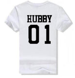 Tee shirt couple HUBBY & WIFEY - Mon Mini Moi