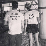 Tee shirt couple LOST manches courtes - Mon Mini Moi