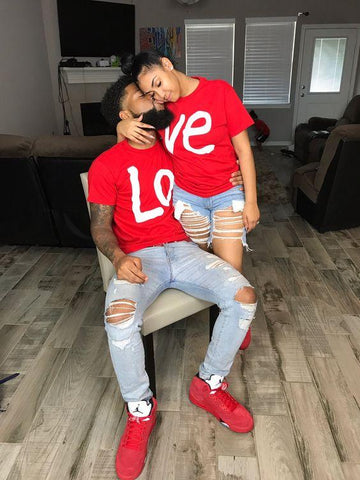 Tee shirt couple LOVE - Mon Mini Moi