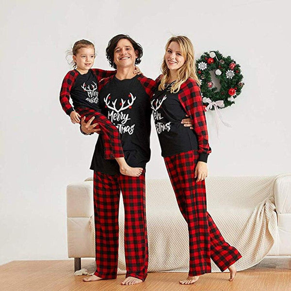 Pyjama Famille Noël - Ensemble 2 Pièces Manches Longues Pour Femme, Homme, Enfant, Motifs Festifs, Coton Doux - 7