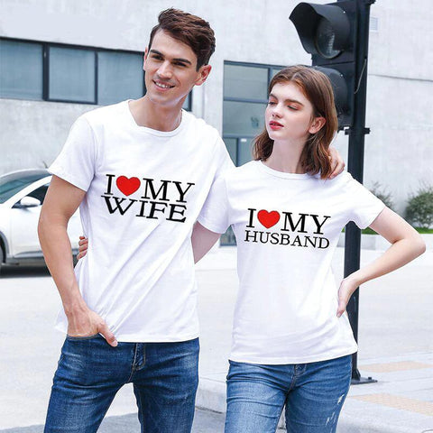 Duo de T-shirt couple personnalisé - My Pretty Little Store