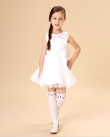 Collants Chat Blanc enfant - Mon Mini Moi Collants et bas Cute Kids Zone 