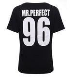 2018 New European Style Mrs Mr Perfect Letter All Match Summer Top Tees Print Cotton Casual Women Short Sleeve O Neck T-Shirts T Shirt Couple Mon Mini Moi Homme XS 