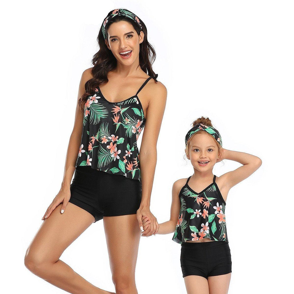 2 pièces fille triangle & shorty bleu fleurs tropicales - 6 à 16 ans 2 pièces fille triangle & shorty bleu fleurs tropicales - 6 à 16 ans