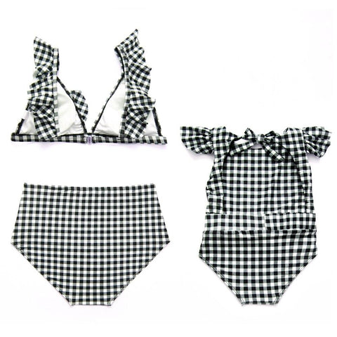 Maillot De Bain Mere Fille Style Retro Noir Maillot de Bain Mere Fille Mon Mini Moi 