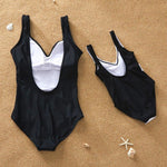 Maillot De Bain Mere Fille Une Piece Blanc Et Noir Maillot de Bain Mere Fille Mon Mini Moi 