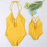 Maillot De Bain Mere Fille Une Piece Jaune Maillot de Bain Mere Fille Mon Mini Moi 