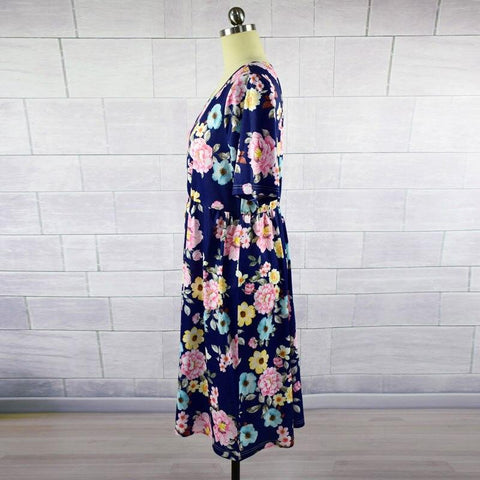 Robe Cocktail Bleu Marine Mere Fille Robe Mere Fille Mon Mini Moi 