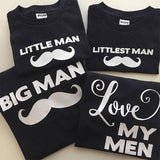 Tee shirt ALL MY MEN - Mon Mini Moi Dad mom and my surprise Store 