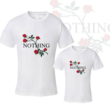 Tee shirt blanc à motifs fleuris NIKKI - Mon Mini Moi Matching Family Outfits Dad mom and my surprise Store 