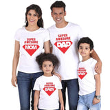 Tee Shirt Famille Assorti Blanc - Super Famille T Shirt Assorti Mon Mini Moi Papa M 