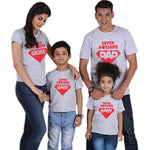 Tee Shirt Famille Assorti Gris - Super Famille T Shirt Assorti Mon Mini Moi 