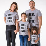 Tee Shirt Famille - Best Family Ever T Shirt Assorti Mon Mini Moi Gris Papa S 