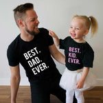 Tee Shirt Famille - Best Family Ever T Shirt Assorti Mon Mini Moi Noir Papa S 