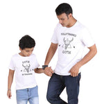 Tee Shirt Pere Fils Blanc - GOTH T Shirt Assorti Mon Mini Moi 
