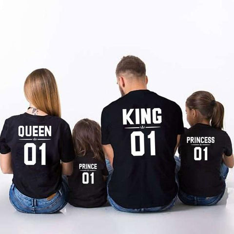 Tee shirt QUEEN - Mon Mini Moi Dad mom and my surprise Store 